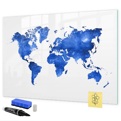 Popisovatelná magnetická tabule Mapa světa s místy, kde se daly pořídit fotografie