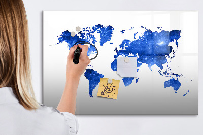 Popisovatelná magnetická tabule Mapa světa s místy, kde se daly pořídit fotografie