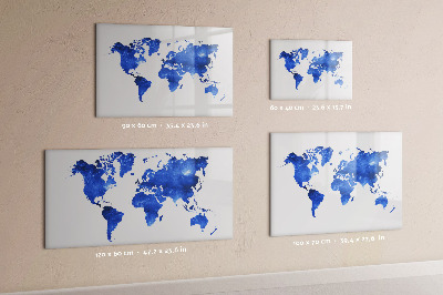 Popisovatelná magnetická tabule Mapa světa s místy, kde se daly pořídit fotografie