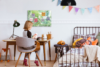 Magnetická psací tabule Zelená tabule na fotografie a poznámky