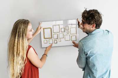 Popisovatelná magnetická tabule Kreativní prostor pro fotografie a poznámky