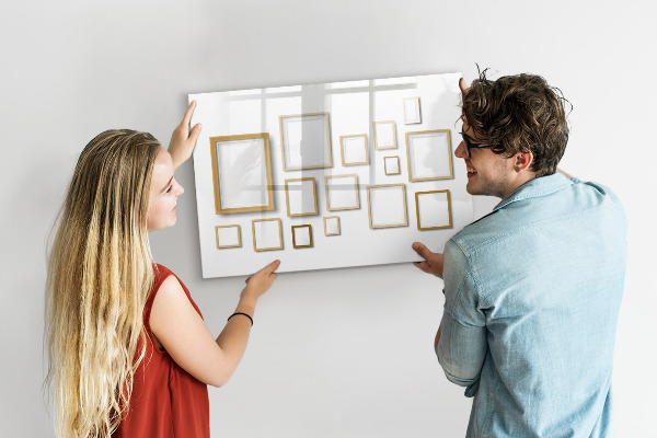 Popisovatelná magnetická tabule Kreativní prostor pro fotografie a poznámky