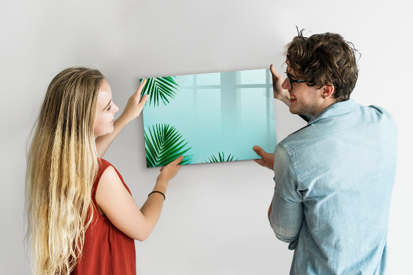 Magnetická psací tabule Zelený plakát na fotografie a poznámky