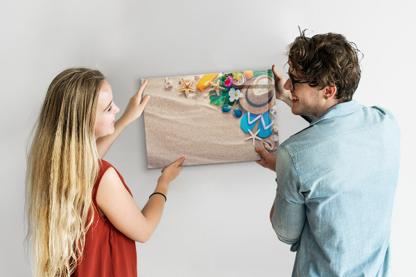Popisovatelná magnetická tabule Letní vzpomínky na pláži