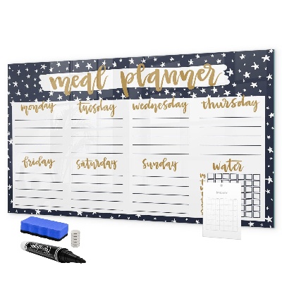 Popisovatelná magnetická tabule Plánovač jídelníčku na každý týden