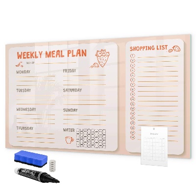 Magnetická psací tabule Jídelníček na každý týden