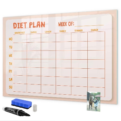 Magnetická psací tabule Dietní plán na celý týden