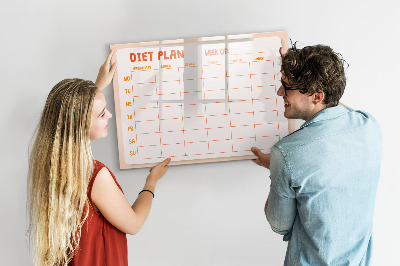 Magnetická psací tabule Dietní plán na celý týden