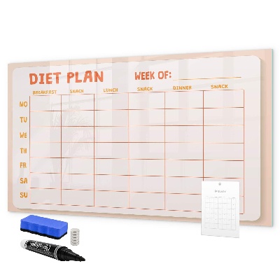 Magnetická psací tabule Dietní plán na celý týden