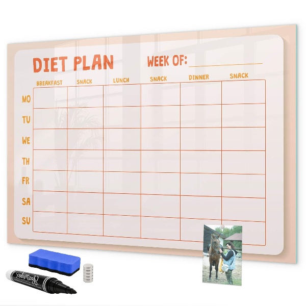 Magnetická psací tabule Dietní plán na celý týden