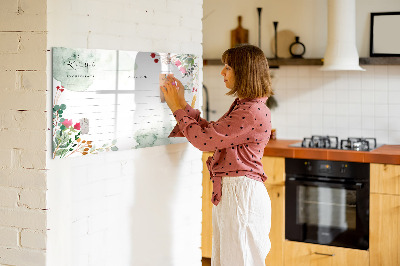 Popisovatelná magnetická tabule Recept na vzpomínky a inspiraci