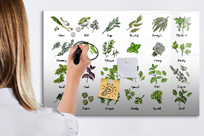 Magnetická psací tabule Bylinky a fotografie na jednom místě