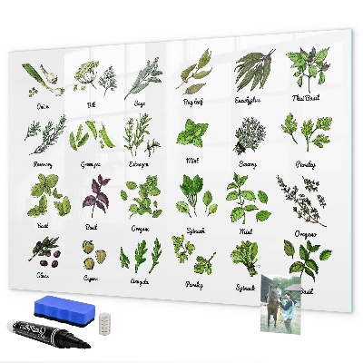 Magnetická psací tabule Bylinky a fotografie na jednom místě