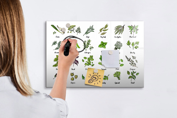 Magnetická psací tabule Bylinky a fotografie na jednom místě