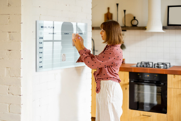Popisovatelná magnetická tabule Jídelníček s prostorem pro fotografie