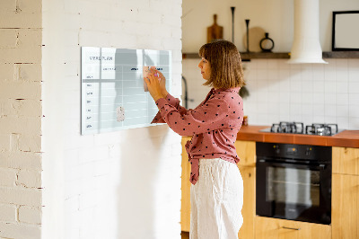 Popisovatelná magnetická tabule Jídelníček s prostorem pro fotografie