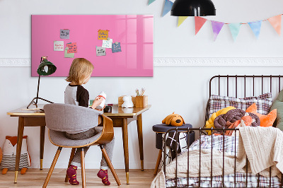 Popisovatelná magnetická tabule Růžová tabule na poznámky a fotografie