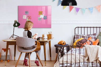 Popisovatelná magnetická tabule Růžová tabule na poznámky a fotografie