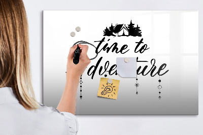 Popisovatelná magnetická tabule Čas na dobrodružství plné vzpomínek