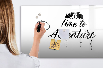 Popisovatelná magnetická tabule Čas na dobrodružství plné vzpomínek