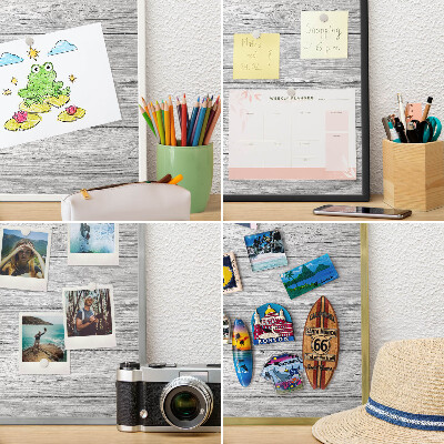 Tabule na magnety v rámech černé barvy Dřevěná textura