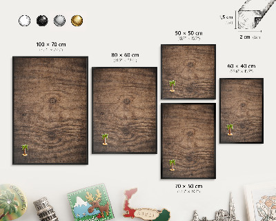 Tabule na magnety v rámech černé barvy Dřevěná textura