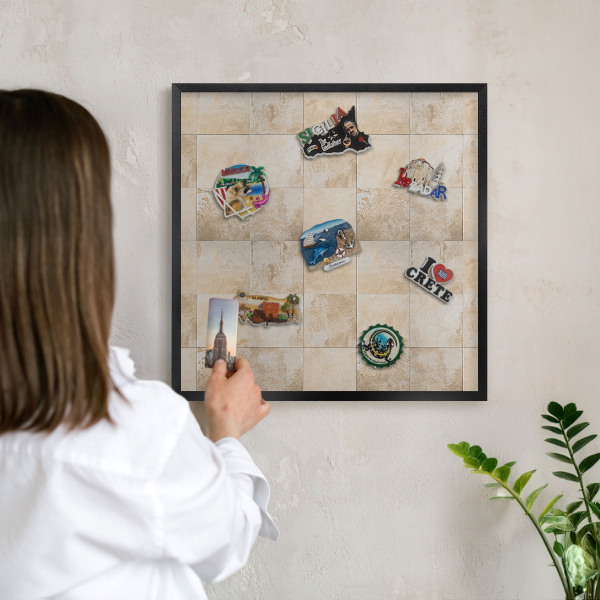 Tabule na magnety v rámech černé barvy Neutrální elegance