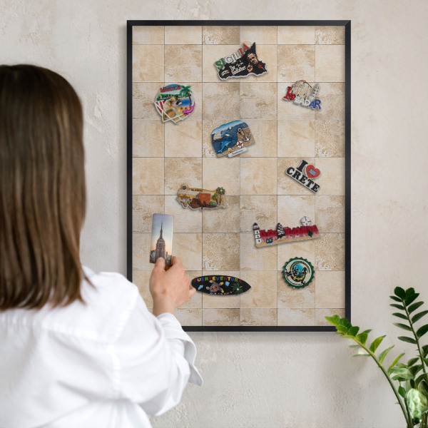 Tabule na magnety v rámech černé barvy Neutrální elegance