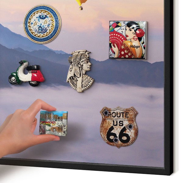 Ozdobné tabule na magnety v černém rámu Cesta nebem