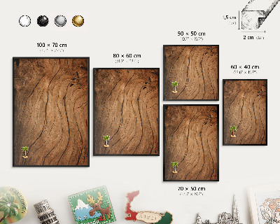Tabule na magnety v rámech černé barvy Dřevěná textura