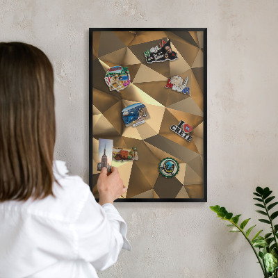 Tabule na magnety v rámech černé barvy Teplá geometrie