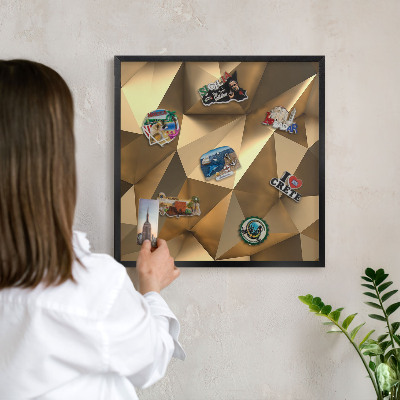 Tabule na magnety v rámech černé barvy Teplá geometrie