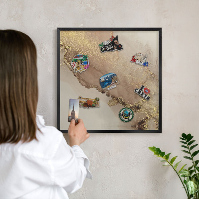 Tabule na magnety v rámech černé barvy Elegantní lesk