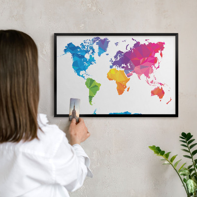 Tabule na magnety v rámech černé barvy Barevná mapa
