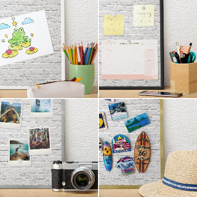Tabule na magnety v rámech černé barvy Cihlová zeď