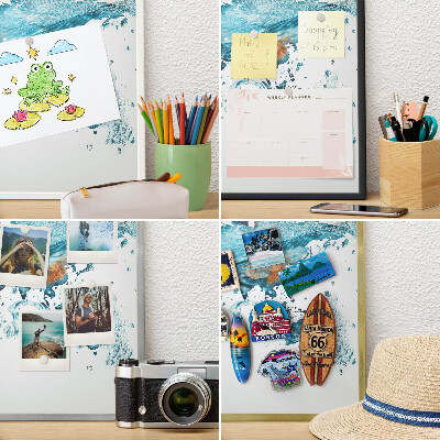 Tabule na magnety v rámech černé barvy Vodní mapa