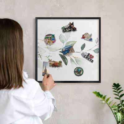 Tabule na magnety v rámech černé barvy Botanická elegance