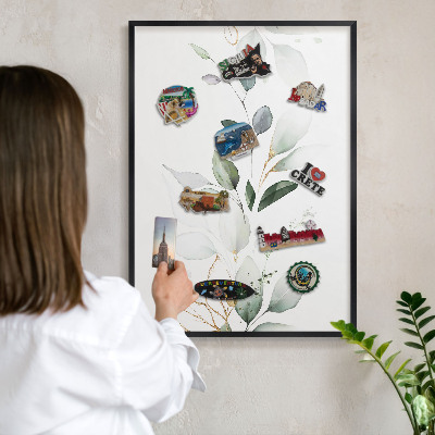 Tabule na magnety v rámech černé barvy Botanická elegance