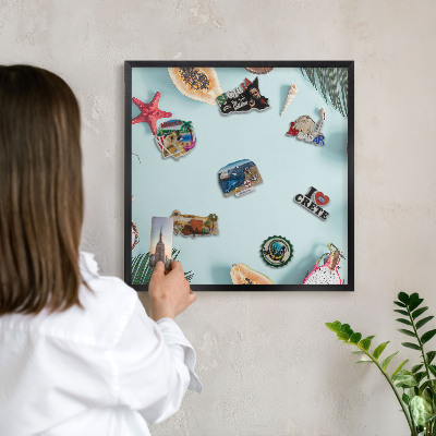 Tabule na magnety v rámech černé barvy Tropická dovolená