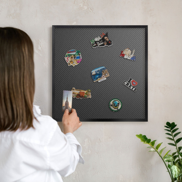 Ozdobné tabule na magnety v černém rámu Geometrická textura