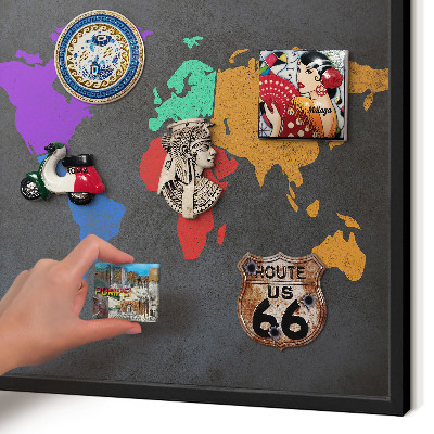 Tabule na magnety v rámech černé barvy Barevná mapa