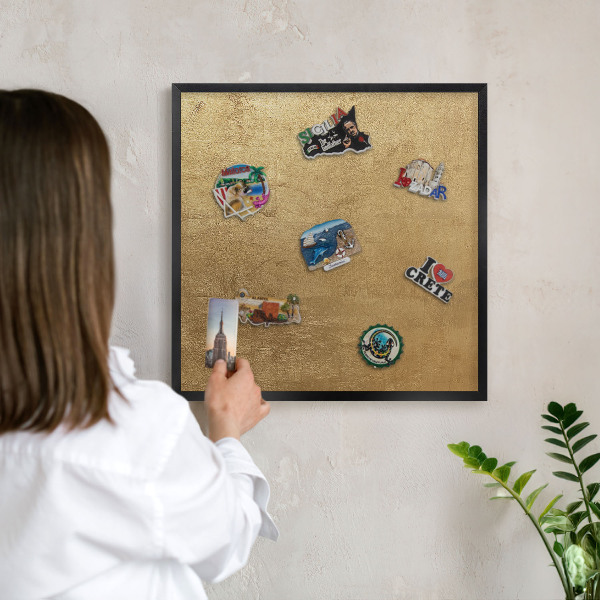 Tabule na magnety v rámech černé barvy Žlutá textura