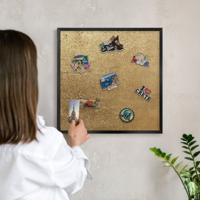 Tabule na magnety v rámech černé barvy Žlutá textura