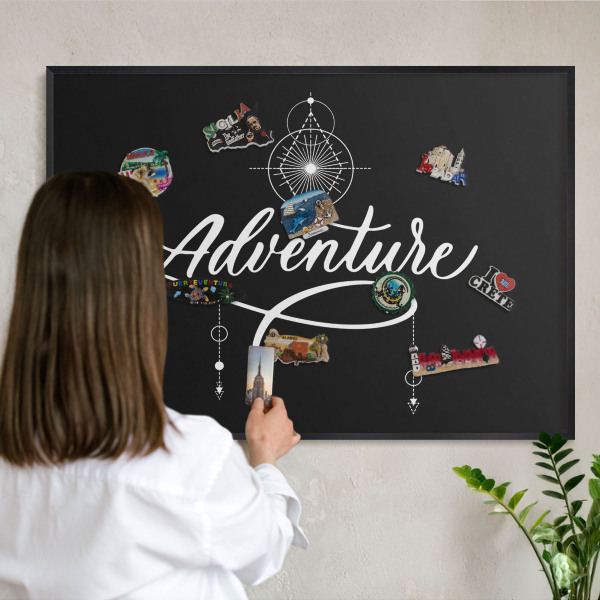 Tabule na magnety v rámech černé barvy Cestovní inspirace