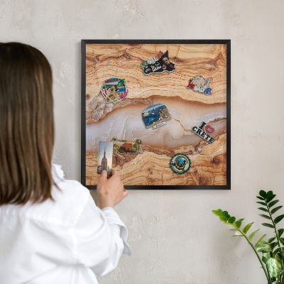 Tabule na magnety v rámech černé barvy Dřevěná elegance