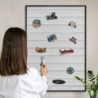Tabule na magnety v rámech černé barvy Minimalistické pruhy