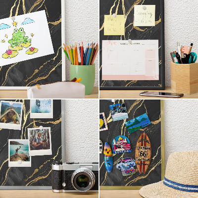 Tabule na magnety v rámech černé barvy Luxusní vlny
