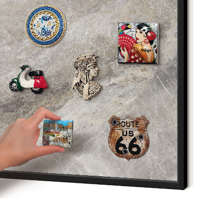 Ozdobné tabule na magnety v černém rámu Kamenná textura