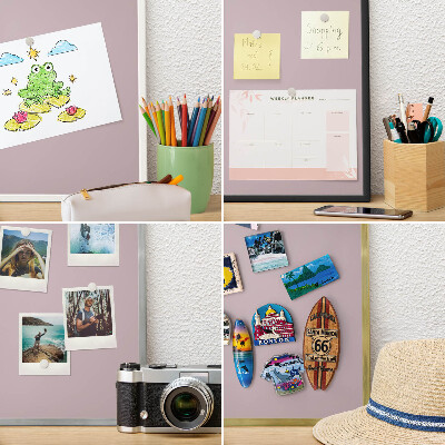 Tabule na magnety v rámech černé barvy Pastelově šeříková