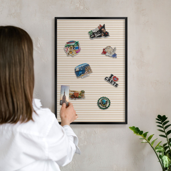 Ozdobné tabule na magnety v černém rámu Svislé pruhy